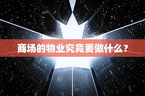 商场的物业究竟要做什么？