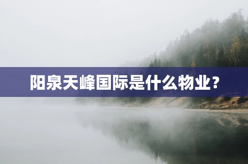 阳泉天峰国际是什么物业？