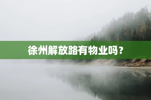 徐州解放路有物业吗？