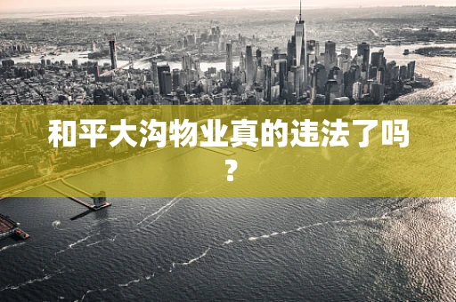和平大沟物业真的违法了吗？