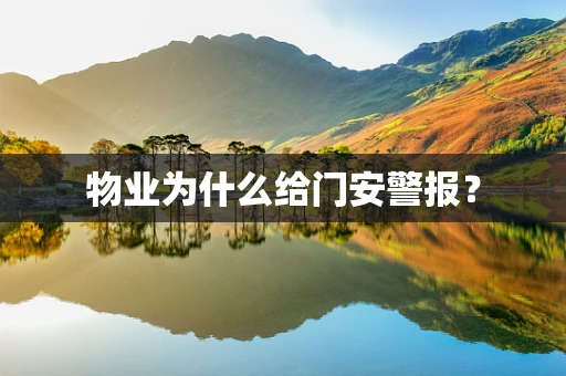 物业为什么给门安警报？