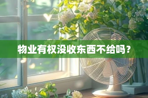 物业有权没收东西不给吗？