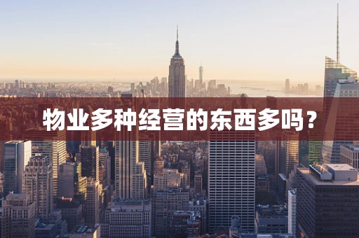 物业多种经营的东西多吗？