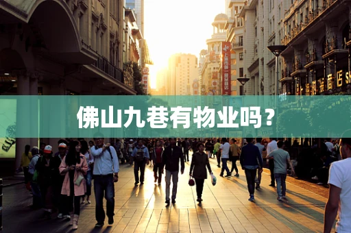 佛山九巷有物业吗？