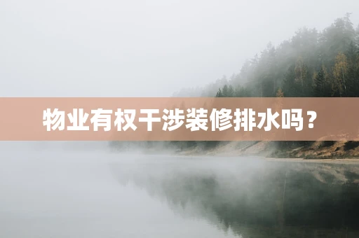物业有权干涉装修排水吗？
