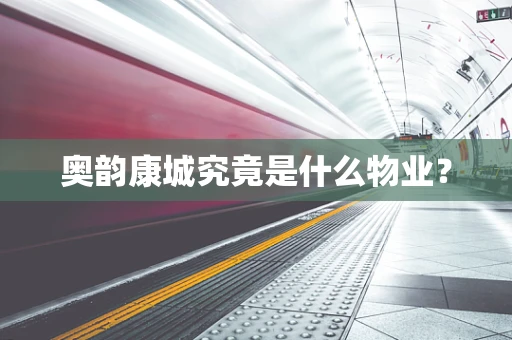 奥韵康城究竟是什么物业？