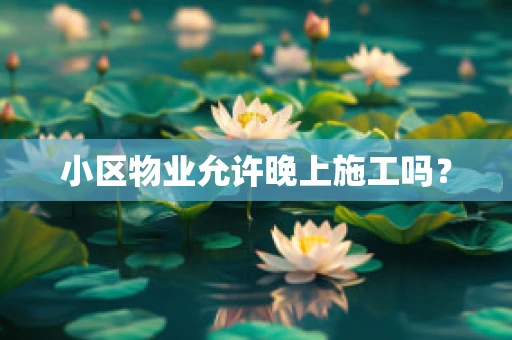 小区物业允许晚上施工吗？
