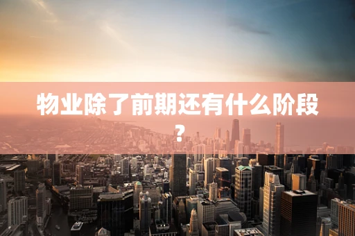物业除了前期还有什么阶段？