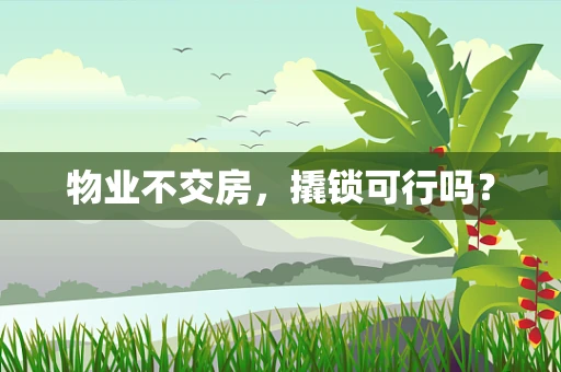 物业不交房，撬锁可行吗？
