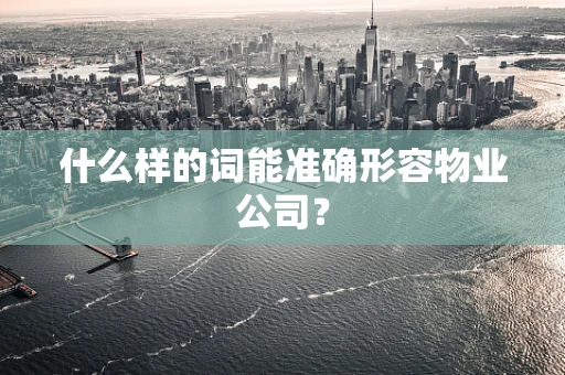 什么样的词能准确形容物业公司？