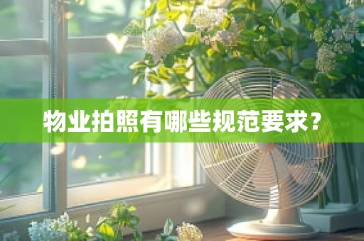 物业拍照有哪些规范要求？