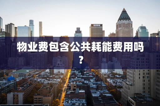 物业费包含公共耗能费用吗？