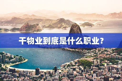 干物业到底是什么职业？