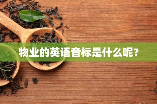 物业的英语音标是什么呢？