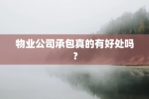 物业公司承包真的有好处吗？